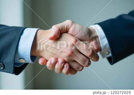 Close-Up of Business Handshake in Formal Setting 120272029