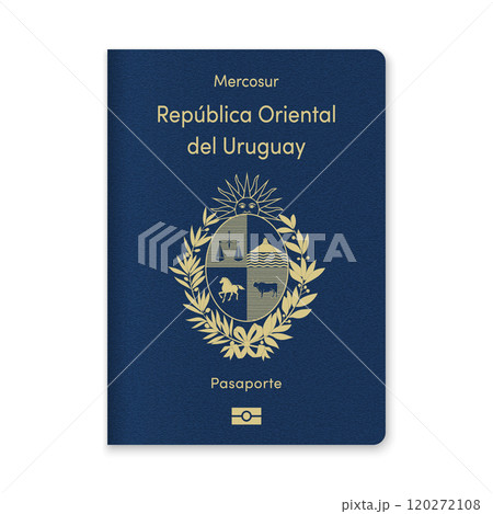 Uruguay Passport Cover with Gold Emblem and Text Uruguay Passport Cover with Gold Emblem and Text 120272108