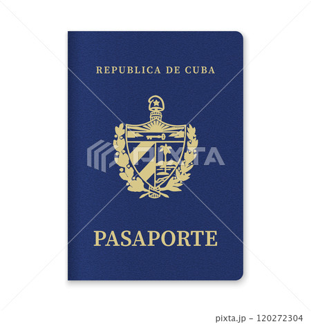 Cuba Passport Cover with Gold Emblem and Text Cuba Passport Cover with Gold Emblem and Text 120272304