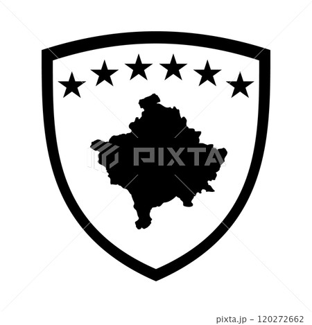 National Emblem of Kosovo, Black and White Coat of Arms National Emblem of Kosovo, Black and White Coat of Arms 120272662