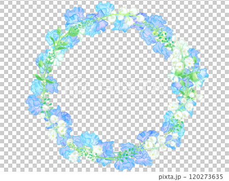 Blue Sweet Pea Wreath 120273635
