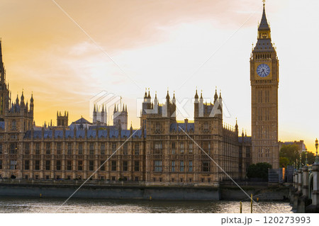 Westminster palace or Houses of parliament and Big Ben tower, London, UK. 120273993