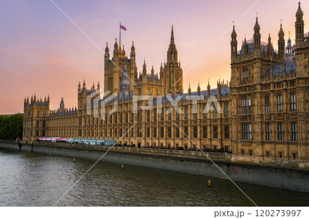 Westminster palace or Houses of parliament and Big Ben tower, London, UK. 120273997