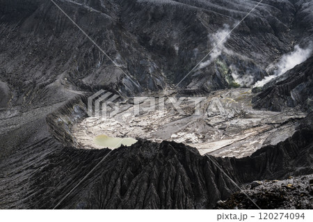 Tangkuban Perahuis is an active volcano. The volcanic crater in Bandung, West Java of Indonesia 120274094