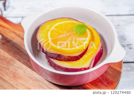 さつまいものレモン煮 120274480