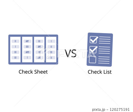 Check Sheet compare with check list 120275191