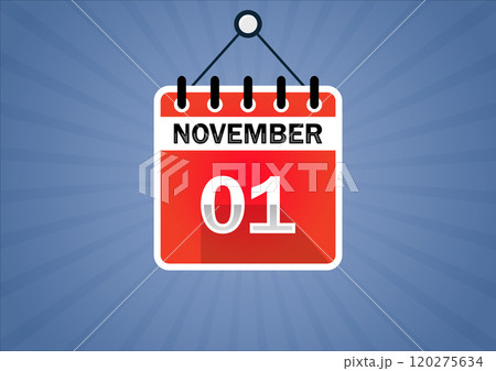 November 01, Calendar hanging sign November 01, Calendar hanging sign 120275634
