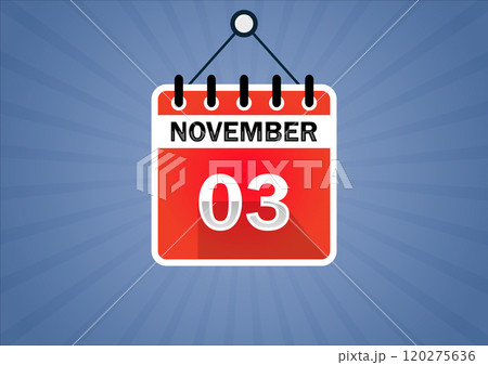 November 03, Calendar hanging sign November 03, Calendar hanging sign 120275636