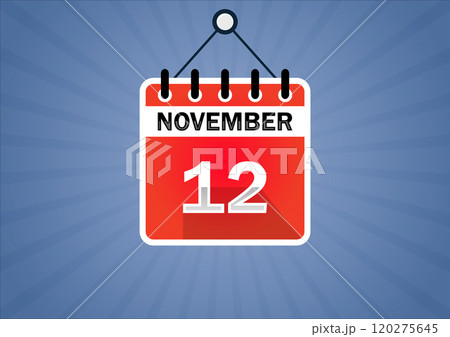 November 12, Calendar hanging sign November 12, Calendar hanging sign 120275645