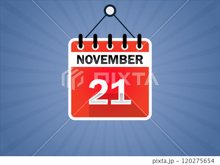 November 21, Calendar hanging sign November 21, Calendar hanging sign 120275654