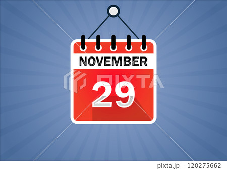 November 29, Calendar hanging sign November 29, Calendar hanging sign 120275662