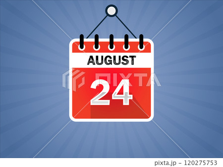 August 24, Calendar hanging sign 120275753