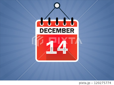 December 14, Calendar hanging sign December 14, Calendar hanging sign 120275774