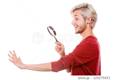 Narcissistic handsome young man 120275851