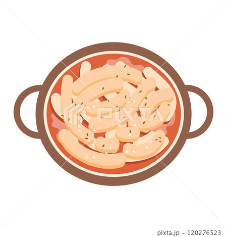 tteokbokki or korean spicy rice tteokbokki or korean spicy rice 120276523