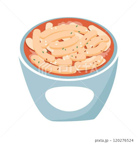 tteokbokki or topokki rice cake stick popular korean street food 120276524