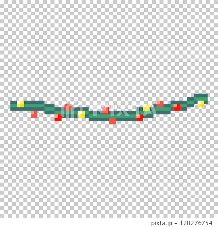 Seamless Christmas decoration pixel illustration Seamless Christmas decoration pixel illustration 120276754