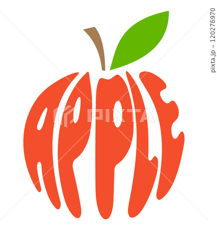 apple name of a fruits in the form a fruit logo creative and original for your business or company logotype vector illustration 120276970