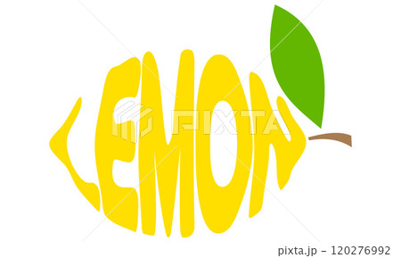 lemon name of a fruits in the form a fruit logo creative and original for your business or company logotype vector illustration lemon name of a fruits in the form a fruit logo creative and original for your business or company logotype vector illustration 120276992
