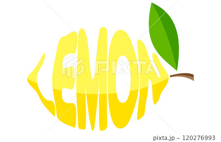 lemon name of a fruits in the form a fruit logo creative and original for your business or company logotype vector illustration lemon name of a fruits in the form a fruit logo creative and original for your business or company logotype vector illustration 120276993