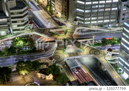 川崎市、川崎ハローブリッジの夜景 120277799