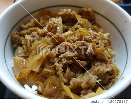 牛丼チェーン店で食べる「和風牛丼」 牛丼チェーン店で食べる「和風牛丼」 120278187