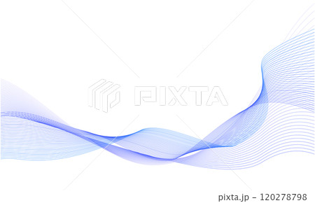 ゆらゆら流れる抽象的な波の背景イメージ 素材 青 ゆらゆら流れる抽象的な波の背景イメージ 素材 青 120278798