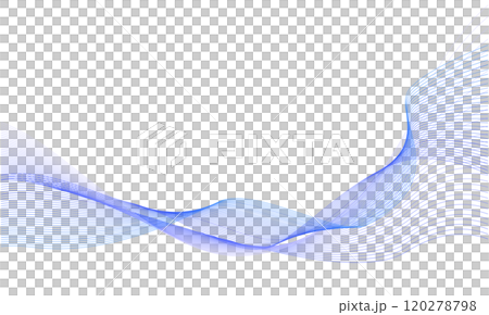 ゆらゆら流れる抽象的な波の背景イメージ 素材 青 ゆらゆら流れる抽象的な波の背景イメージ 素材 青 120278798