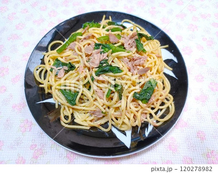 菜の花とツナのスパゲッティ 120278982
