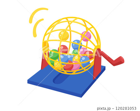 かわいいビンゴゲームの本体のイラスト 120281053