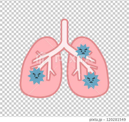 簡單的肺炎圖 120281549