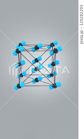 Model of Crystal Lattice of Carbon Dioxide. Model of Crystal Lattice of Carbon Dioxide. 120282203