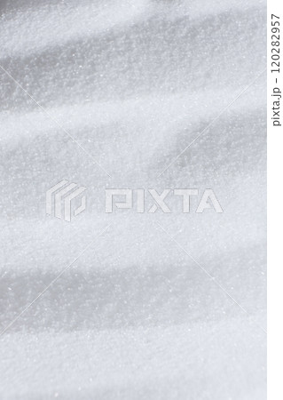 Natural white food salt fine grind, top view 120282957