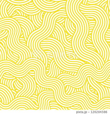 Vector japanese ramen soup. Asian food en red plate. Noodle Texture. Oriental cuisine. Pasta background. Spaghetti abstract geometric pattern 120284386