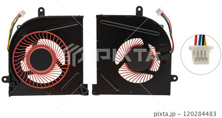 Fan spare part for laptop, on white background in insulation 120284483