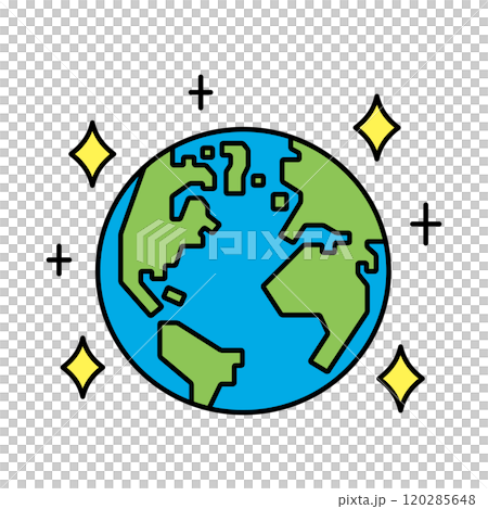 閃閃發光的地球的插圖 120285648