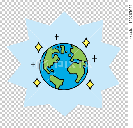 キラキラと輝く地球のイラスト 120285651