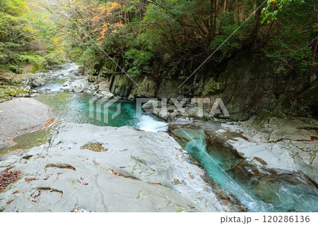 『 かじかの滝 』へ向かう【洞川自然研究路散策コース 】／ 奈良県天川村洞川（どろがわ） 120286136