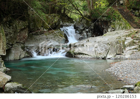『 かじかの滝 』【洞川自然研究路散策コース 】／ 奈良県天川村洞川（どろがわ） 120286153