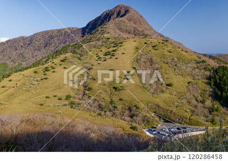 箱根外輪山・矢倉沢峠付近から見る金時山 120286458