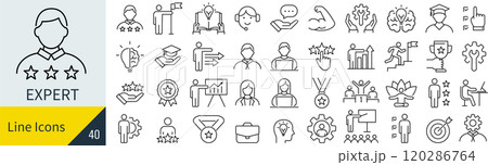 エキスパートに関するアイコンセット 120286764