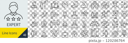 エキスパートに関するアイコンセット 120286764