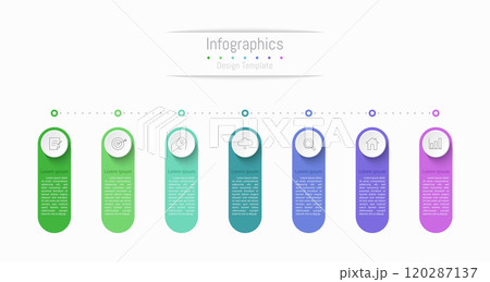 Infographic 7 options design elements for your business data. Vector Illustration. Infographic 7 options design elements for your business data. Vector Illustration. 120287137
