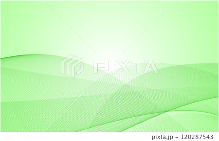 抽象的な波の背景イメージ 素材 ウェーブ 緑 03 120287543