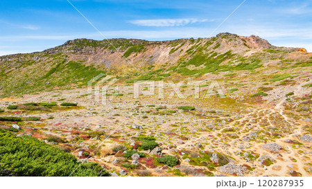 秋の御嶽山登山：サイノ河原と摩利支天山 120287935