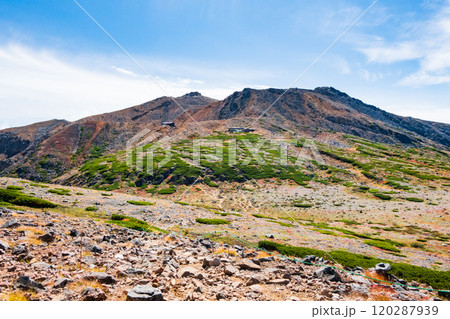 秋の御嶽山登山:サイノ河原と剣ヶ峰 秋の御嶽山登山:サイノ河原と剣ヶ峰 120287939