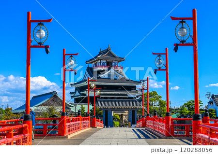 青空と清洲城 愛知県清須市 青空と清洲城 愛知県清須市 120288056