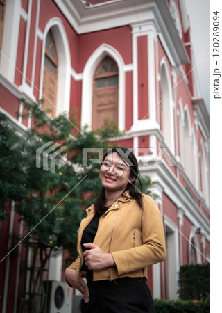 Woman (LGBTQ) posing outdoor fashion style Woman (LGBTQ) posing outdoor fashion style 120289094