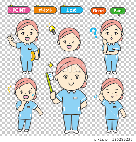 牙齒保健員人物插圖圖標 120289239