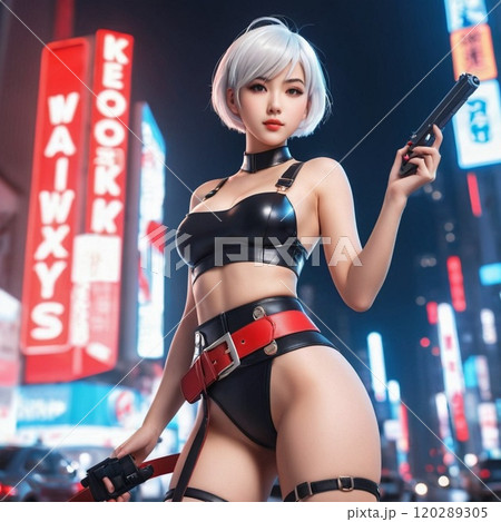 チア 台湾 レースクィーン　アニメ風の女の子　日本のギャル　マンガ　日本のアニメ 　[AI生成画像] 120289305